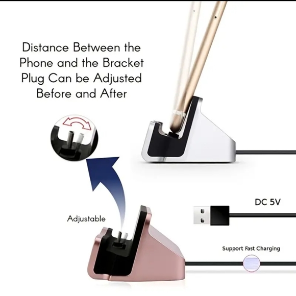 Nwt-pink type c stand up cellphone charging station - Picture 3 of 5